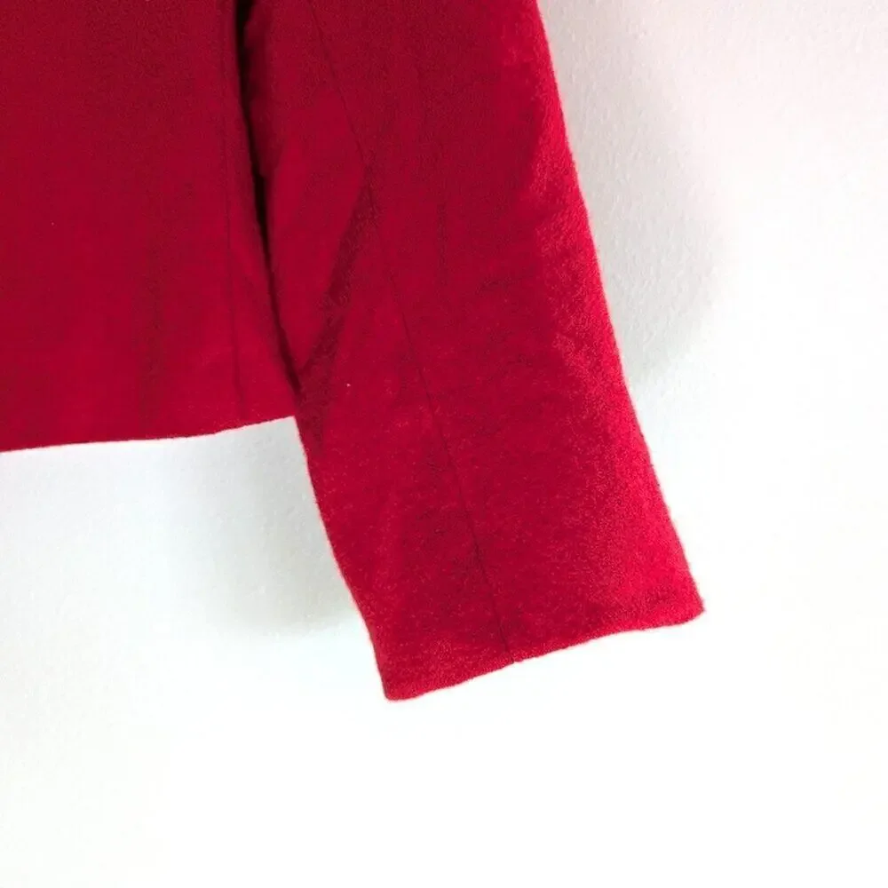 Vintage Red Wool and Velvet Cropped Double Breasted Jacket Red Coat